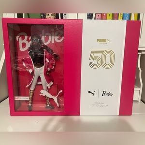 New Puma x Barbie Set - African American Barbie Doll & Pink Puma Sneakers US 8.5